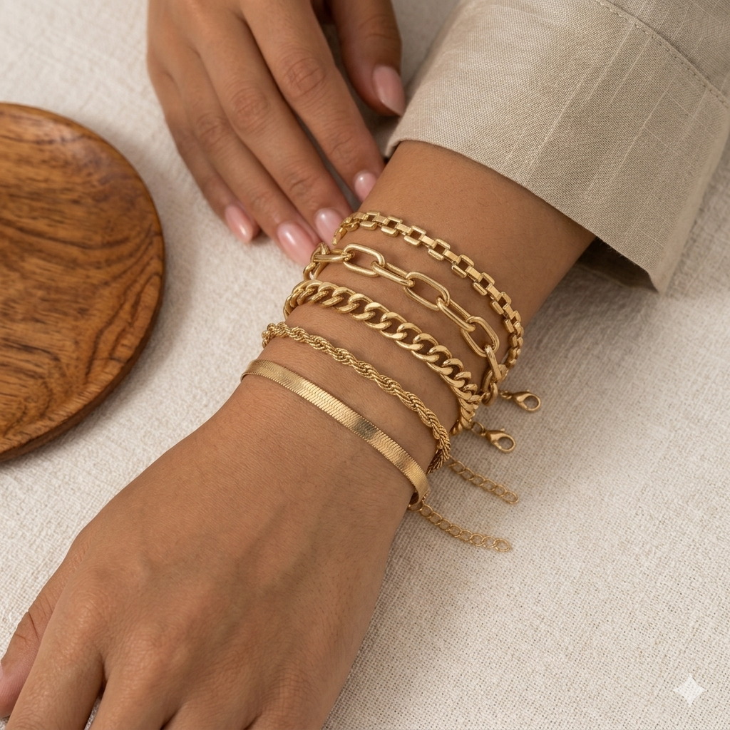 Armbånd sett 6stk. Aurora Jewellery Norge