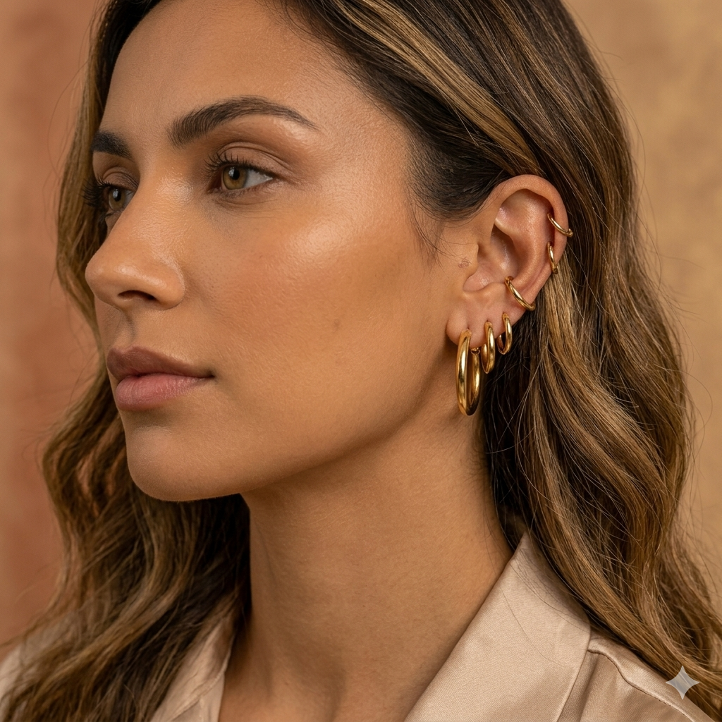Ørepynt 4 par Aurora Jewellery Norge