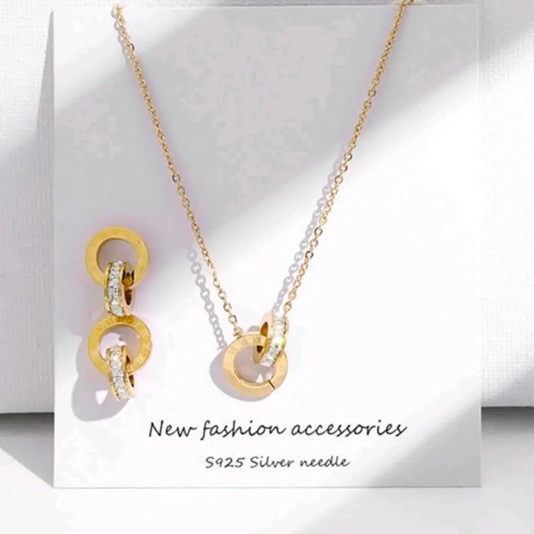 Halskjede og ørepynt Aurora Jewellery Norge