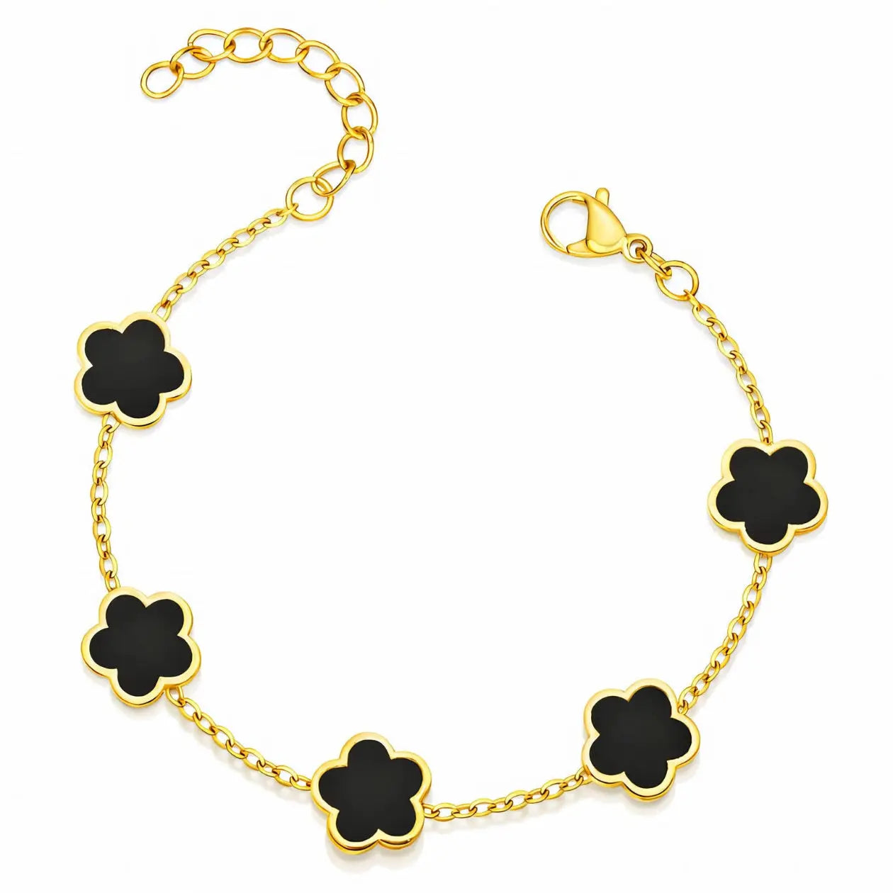 Clover Armbånd Svart Aurora Jewellery Norge